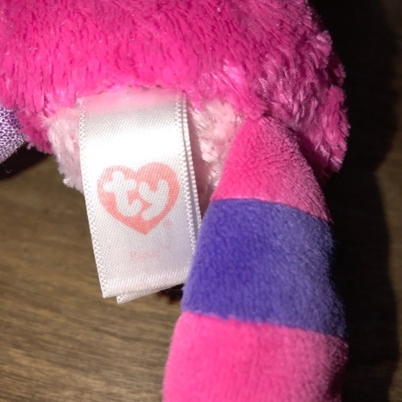 ty beanie baby roxie pink raccoon plush - Picture 3 of 4